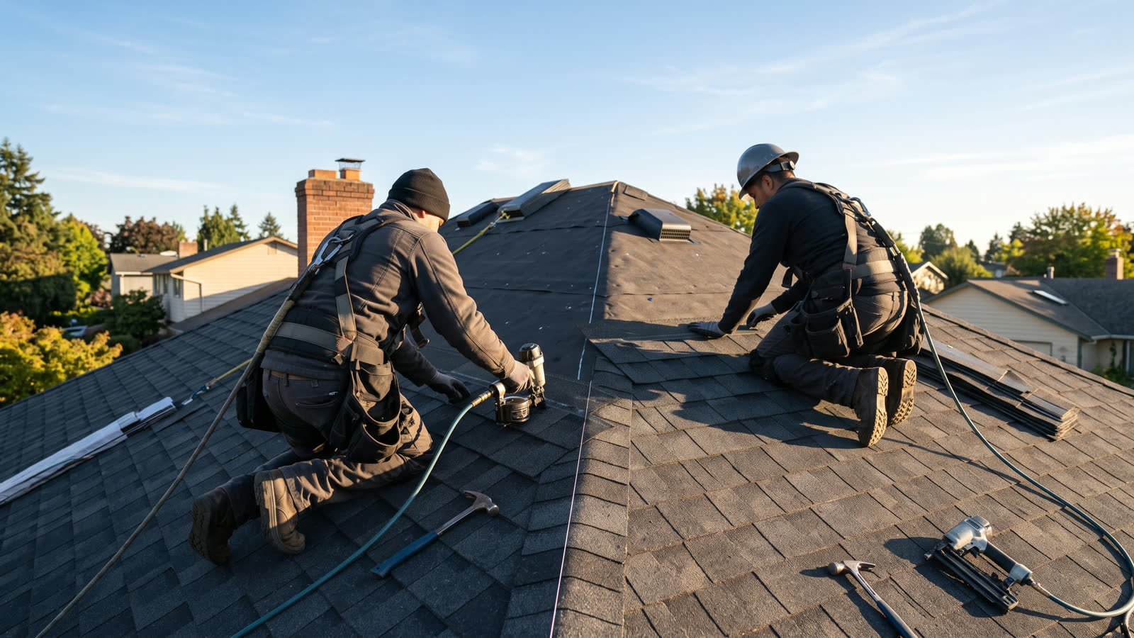A finished roof in Burlington