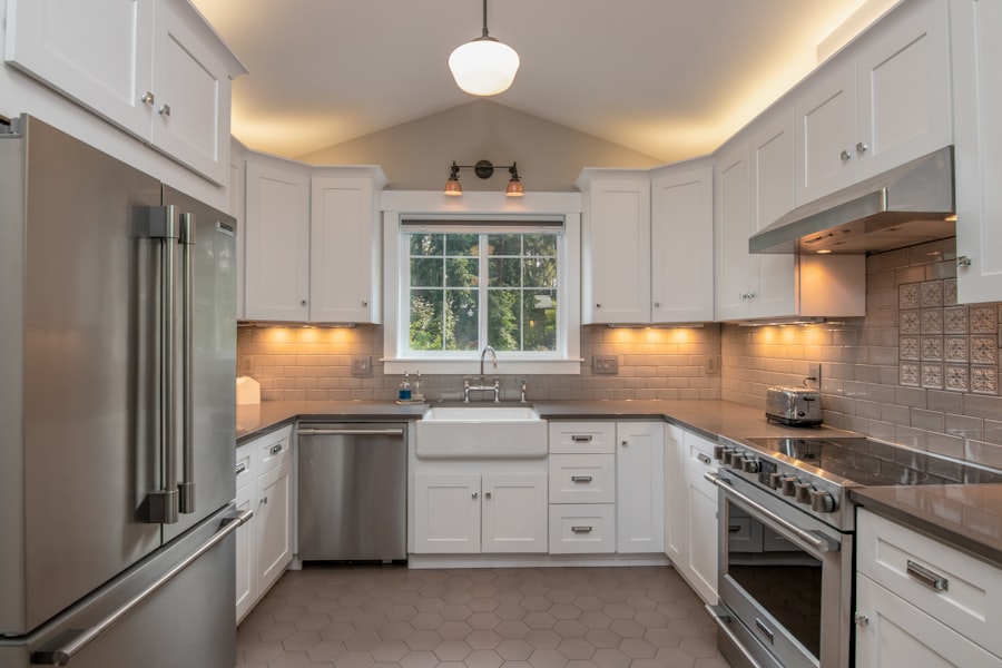 Navy kitchen renovation